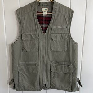 Vintage 90s Y2K LL Bean Womens XL Utility Vest Olive